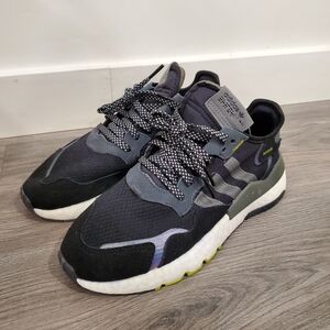Adidas Mens 6 Black Nite Jogger Sneakers Like New Womens 7.5